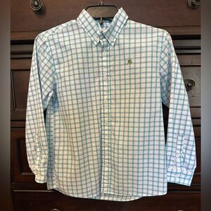 J. Bailey Boys Button-Down White and Blue Roscoe Shirt. Sz. 10